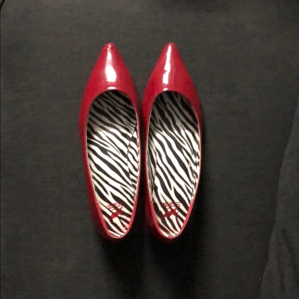 Red Pointy Toe Flats